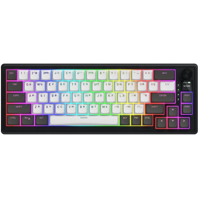 Клавіатура Hator Skyfall 65 Pro Aurum Vanila Silent RGB Wireless/Bluetooth/USB UA Grey/Black (HTK4160UA)