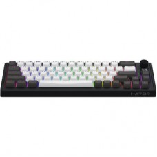 Клавіатура Hator Skyfall 65 Pro Aurum Vanila Silent RGB Wireless/Bluetooth/USB UA Grey/Black (HTK4160UA) - Фото