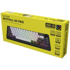 Клавіатура Hator Skyfall 65 Pro Aurum Vanila Silent RGB Wireless/Bluetooth/USB UA Grey/Black (HTK4160UA) - Фото