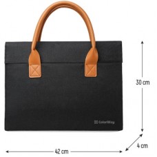 Сумка для ноутбука ColorWay Stylish 15.6" Black (CW-LBS156-BK) - Фото