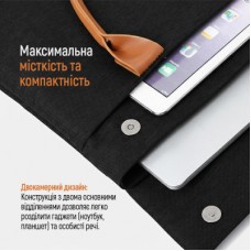 Сумка для ноутбука ColorWay Stylish 15.6" Black (CW-LBS156-BK) - Фото