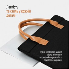 Сумка для ноутбука ColorWay Stylish 15.6" Black (CW-LBS156-BK) - Фото