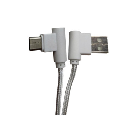 Дата кабель USB 2.0 AM to USB-C 1.0m 2.4 A 90° corner white XoKo (XK-CTC-001-WH)