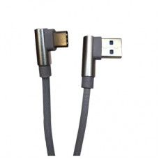 Дата кабель USB 2.0 AM to USB-C 1.0m 2.4A 90° corner gray XoKo (XK-CTC-001-GR) - Фото