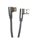 Дата кабель USB 2.0 AM to USB-C 1.0m 2.4A 90° corner gray XoKo (XK-CTC-001-GR)