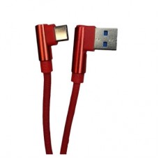 Дата кабель USB 2.0 AM to USB-C 1.0m 2.4A 90° corner red XoKo (XK-CTC-001-RD) - Фото