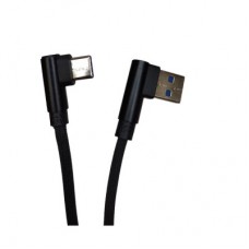 Дата кабель USB 2.0 AM to USB-C 1.0m 2.4A 90° corner black XoKo (XK-CTC-001-BK) - Фото