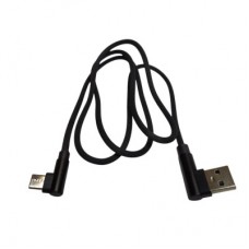 Дата кабель USB 2.0 AM to USB-C 1.0m 2.4A 90° corner black XoKo (XK-CTC-001-BK) - Фото