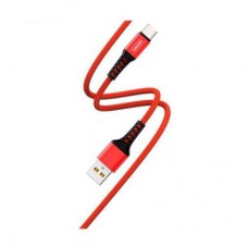 Дата кабель USB 2.0 AM to USB-C 1.0m 2.4A red Denmen (DN-D02T-RD) - Фото