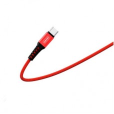 Дата кабель USB 2.0 AM to USB-C 1.0m 2.4A red Denmen (DN-D02T-RD) - Фото