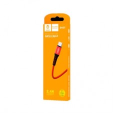 Дата кабель USB 2.0 AM to USB-C 1.0m 2.4A red Denmen (DN-D02T-RD) - Фото