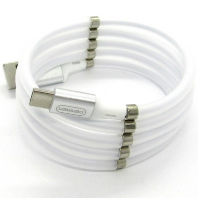 Дата кабель USB 2.0 AM to USB-C 1.0m 2.4A white Denmen (DN-D11T-WH)