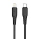Дата кабель USB-C to Lightning 2.0m PD30W textured PVC black ColorWay (CW-CBPDCL095-BK)