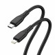Дата кабель USB-C to Lightning 2.0m PD30W textured PVC black ColorWay (CW-CBPDCL095-BK)