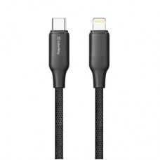 Дата кабель USB-C to Lightning 1.0m PD30W TPE embossed black ColorWay (CW-CBPDCL101-BK) - Фото