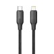Дата кабель USB-C to Lightning 1.0m PD30W TPE embossed black ColorWay (CW-CBPDCL101-BK)