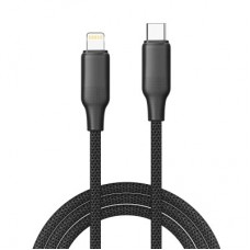 Дата кабель USB-C to Lightning 2.0m PD30W TPE embossed black ColorWay (CW-CBPDCL102-BK) - Фото
