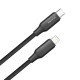 Дата кабель USB-C to Lightning 2.0m PD30W TPE embossed black ColorWay (CW-CBPDCL102-BK)