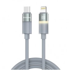 Дата кабель USB-C to Lightning 1.0m PD30W warm light gray ColorWay (CW-CBPDCL092-GR) - Фото