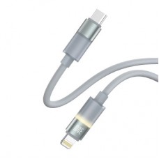 Дата кабель USB-C to Lightning 1.0m PD30W warm light gray ColorWay (CW-CBPDCL092-GR) - Фото