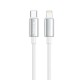 Дата кабель USB-C to Lightning 1.0m PD30W zinc alloy braided white ColorWay (CW-CBPDCL098-WT)
