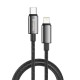 Дата кабель USB-C to Lightning 2.0m PD30W zinc alloy braided black ColorWay (CW-CBPDCL099-BK)