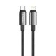 Дата кабель USB-C to Lightning 2.0m PD30W zinc alloy braided black ColorWay (CW-CBPDCL099-BK)