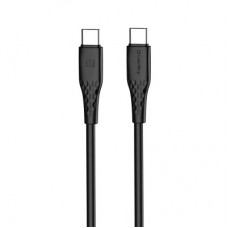 Дата кабель USB-C to USB-C 1.0m 3A 60W textured PVC black ColorWay (CW-CBPDCC094-BK) - Фото