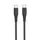 Дата кабель USB-C to USB-C 1.0m 3A 60W textured PVC black ColorWay (CW-CBPDCC094-BK)