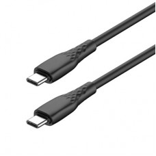 Дата кабель USB-C to USB-C 1.0m 3A 60W textured PVC black ColorWay (CW-CBPDCC094-BK) - Фото