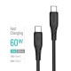 Дата кабель USB-C to USB-C 1.0m 3A 60W textured PVC black ColorWay (CW-CBPDCC094-BK)