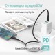 Дата кабель USB-C to USB-C 1.0m 3A 60W textured PVC black ColorWay (CW-CBPDCC094-BK)