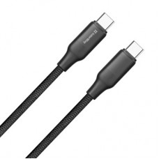 Дата кабель USB-C to USB-C 1.0m 3A 60W TPE embossed black ColorWay (CW-CBPDCC101-BK) - Фото
