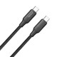 Дата кабель USB-C to USB-C 2.0m 3A 60W TPE embossed black ColorWay (CW-CBPDCC102-BK)