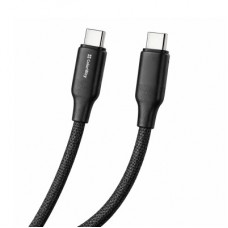 Дата кабель USB-C to USB-C 2.0m 3A 60W TPE embossed black ColorWay (CW-CBPDCC102-BK) - Фото