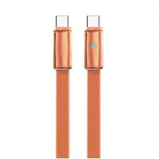 Дата кабель USB-C to USB-C 1.0m 5A 100W ultra-thin orange ColorWay (CW-CBPDCC100-OR) - Фото