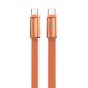 Дата кабель USB-C to USB-C 1.0m 5A 100W ultra-thin orange ColorWay (CW-CBPDCC100-OR)