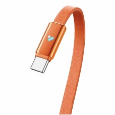 Дата кабель USB-C to USB-C 1.0m 5A 100W ultra-thin orange ColorWay (CW-CBPDCC100-OR) - Фото