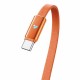 Дата кабель USB-C to USB-C 1.0m 5A 100W ultra-thin orange ColorWay (CW-CBPDCC100-OR)