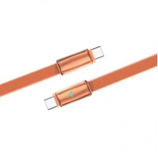Дата кабель USB-C to USB-C 1.0m 5A 100W ultra-thin orange ColorWay (CW-CBPDCC100-OR) - Фото