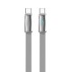 Дата кабель USB-C to USB-C 1.0m 5A 100W ultra-thin gray ColorWay (CW-CBPDCC100-GR)