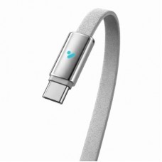 Дата кабель USB-C to USB-C 1.0m 5A 100W ultra-thin gray ColorWay (CW-CBPDCC100-GR) - Фото