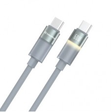 Дата кабель USB-C to USB-C 1.0m 3A 60W warm light gray ColorWay (CW-CBPDCC092-GR) - Фото