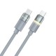 Дата кабель USB-C to USB-C 1.0m 3A 60W warm light gray ColorWay (CW-CBPDCC092-GR)