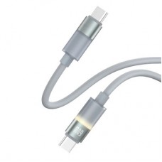 Дата кабель USB-C to USB-C 1.0m 3A 60W warm light gray ColorWay (CW-CBPDCC092-GR) - Фото