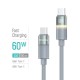 Дата кабель USB-C to USB-C 1.0m 3A 60W warm light gray ColorWay (CW-CBPDCC092-GR)