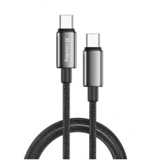 Дата кабель USB-C to USB-C 1.0m 5A 100 W zinc alloy braided black ColorWay (CW-CBPDCC098-BK) - Фото