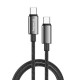 Дата кабель USB-C to USB-C 1.0m 5A 100 W zinc alloy braided black ColorWay (CW-CBPDCC098-BK)