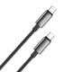 Дата кабель USB-C to USB-C 1.0m 5A 100 W zinc alloy braided black ColorWay (CW-CBPDCC098-BK)