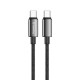 Дата кабель USB-C to USB-C 1.0m 5A 100 W zinc alloy braided black ColorWay (CW-CBPDCC098-BK)